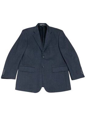 Pronto Uomo 100% Lambswool Sport Coat Size 40 Short Black Two-Button Classic Fit